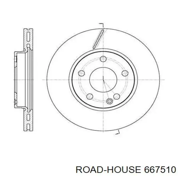 667510 Road House Tarcza hamulcowa przednia