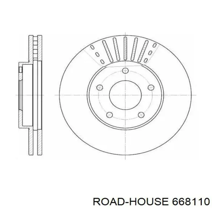 Tarcza hamulcowa przednia Road House 668110 cena, od 52,16 USD