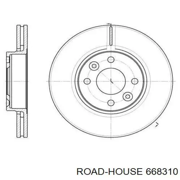 Tarcza hamulcowa przednia Road House 668310 cena, od 35,61 USD