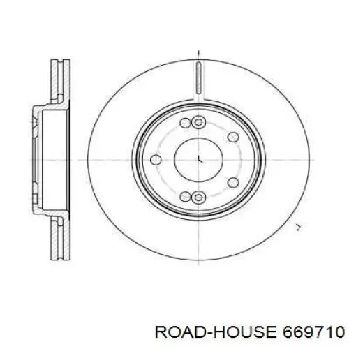 Tarcza hamulcowa przednia Road House 669710 cena, od 60,59 USD