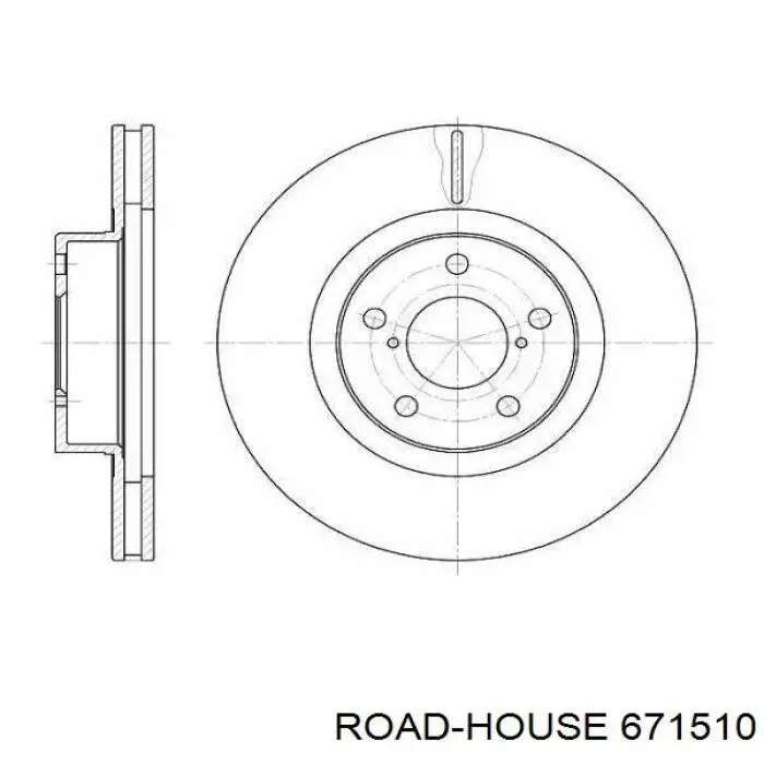 Tarcza hamulcowa przednia Road House 671510 cena, od 44,76 USD
