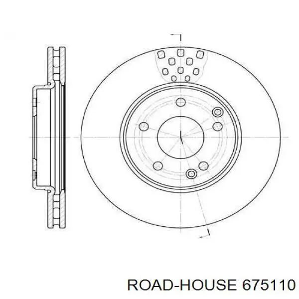 Tarcza hamulcowa przednia Road House 675110 cena, od 49,23 USD