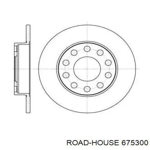 675300 Road House Tarcza hamulcowa tylna