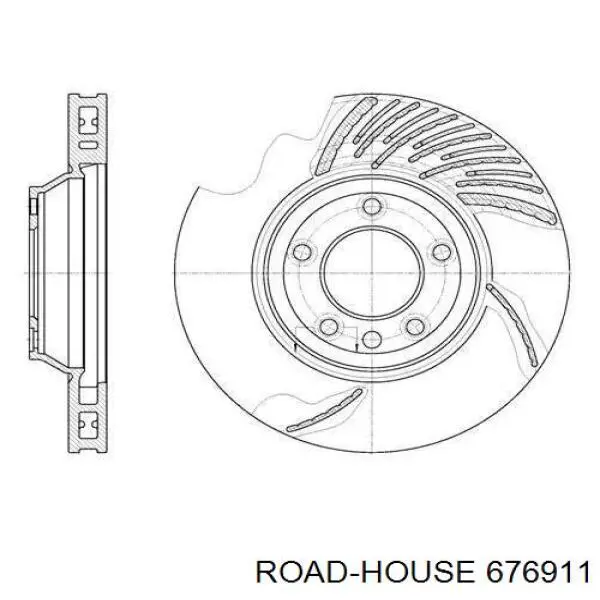 Tarcza hamulcowa przednia Road House 676911 cena, od 71,77 USD