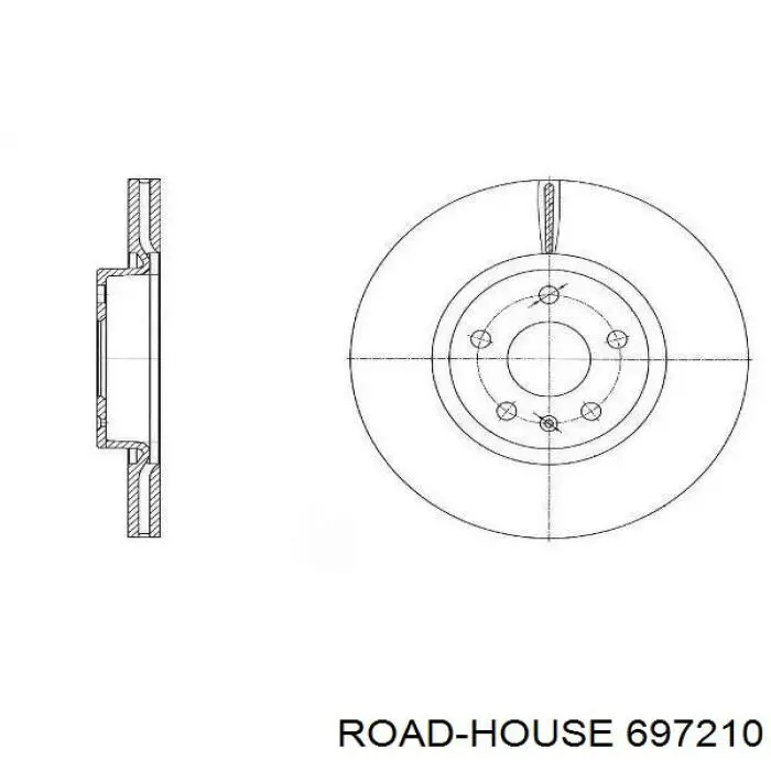 Tarcza hamulcowa przednia Road House 697210 cena, od 54,40 USD