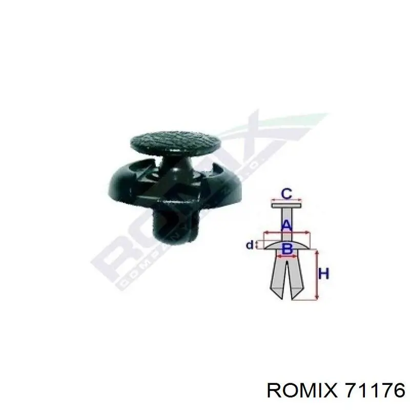 Spinka mocowania nadkola przedniego 71176 Romix