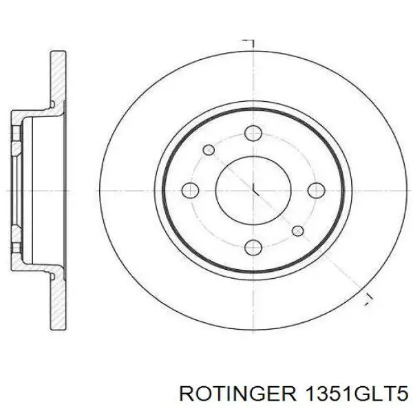 1351GLT5 Rotinger tarcza hamulcowa przednia