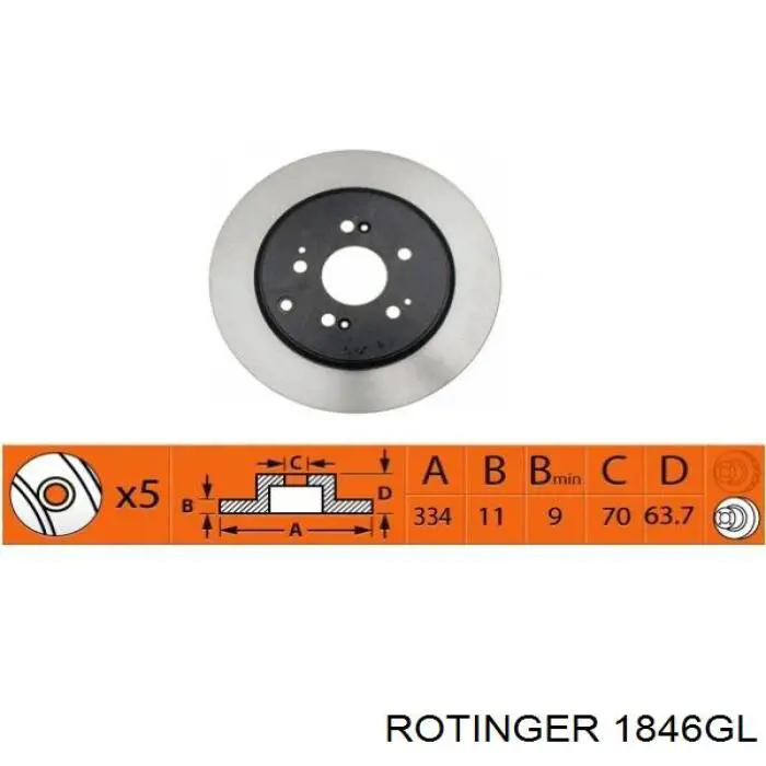 Tarcza hamulcowa tylna do Acura MDX II Restyling YD2