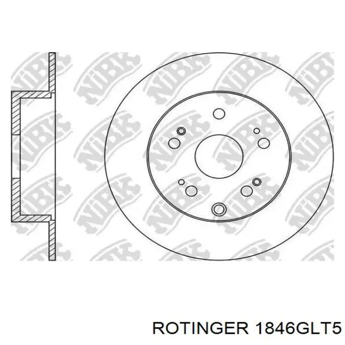 1846GLT5 Rotinger Tarcza hamulcowa tylna