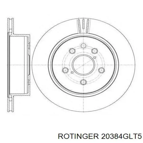 20384GLT5 Rotinger tarcza hamulcowa tylna