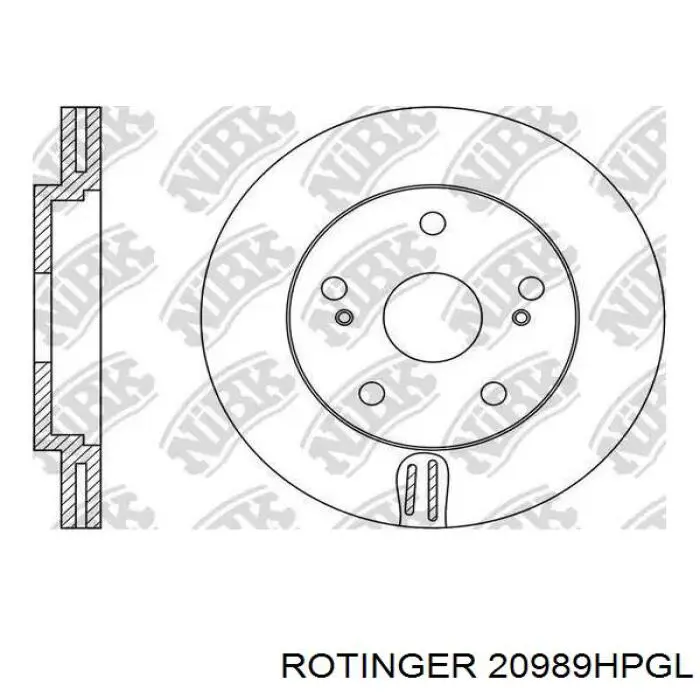 Tarcza hamulcowa przednia Rotinger 20989HPGL