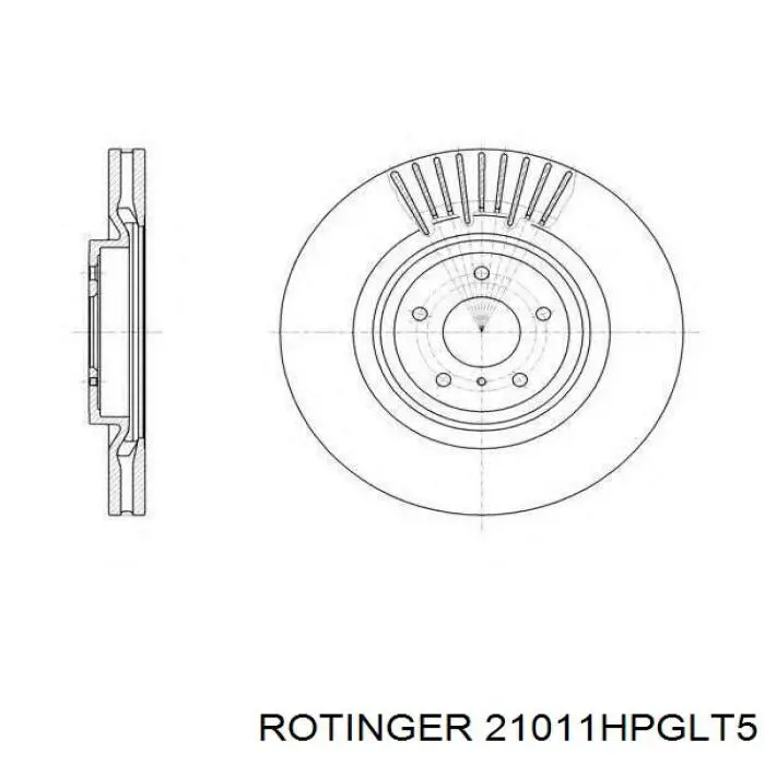 21011HPGLT5 Rotinger Tarcza hamulcowa przednia
