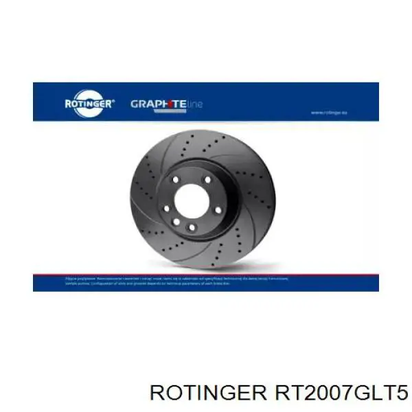 RT2007GLT5 Rotinger tarcza hamulcowa przednia