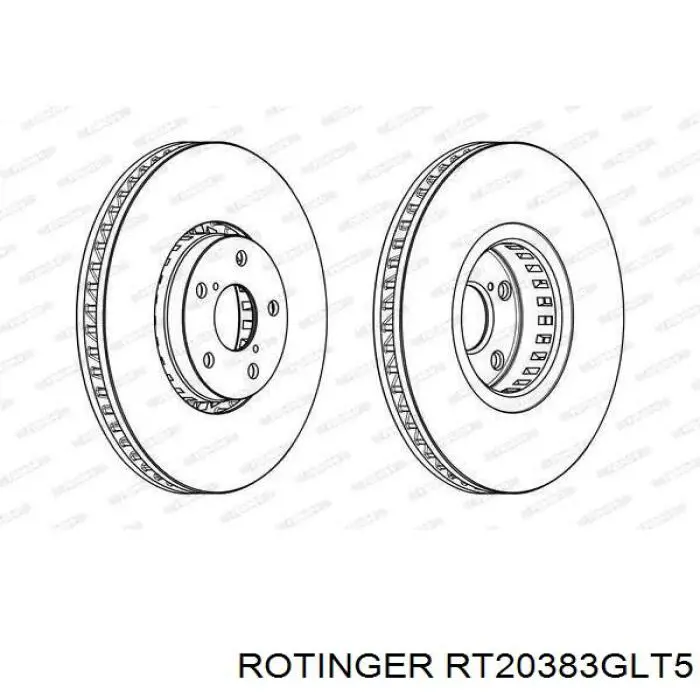 Do koszyka RT20383GLT5 Rotinger Tarcza hamulcowa przednia