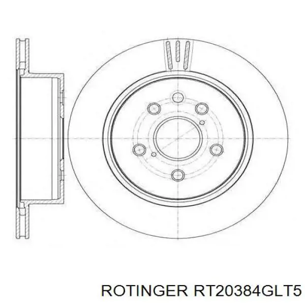 Do koszyka RT20384GLT5 Rotinger Tarcza hamulcowa tylna