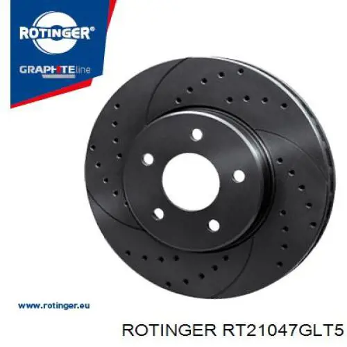 Tarcza hamulcowa przednia Rotinger RT21047GLT5 cena, od 91,82 USD