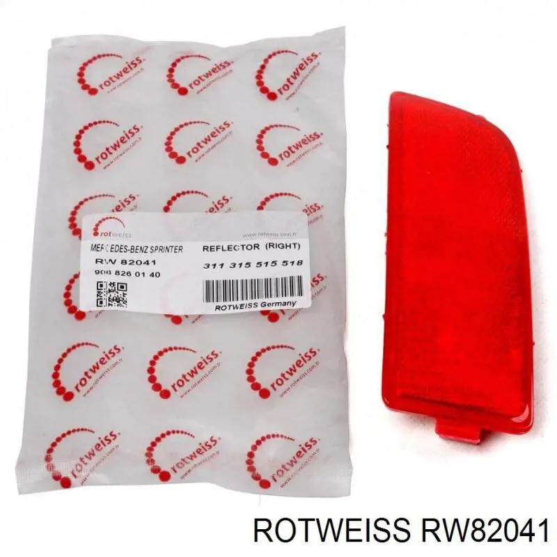 RW82041 Rotweiss lampa odblaskowa zderzaka tylnego prawa