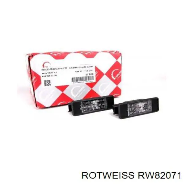 RW82071 Rotweiss Lampa oświetlenia tylnej tablicy rejestracyjnej
