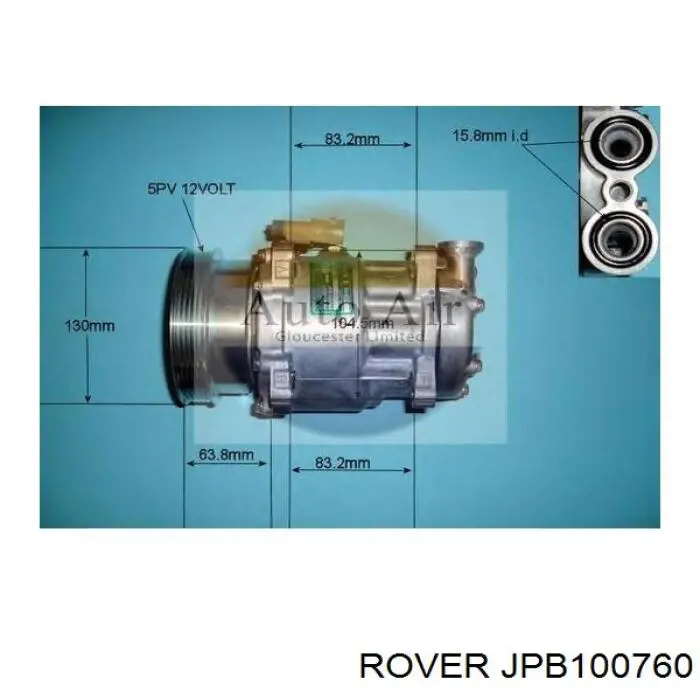 Sprężarka klimatyzacji Rover JPB100760 cena, od 91,94 USD