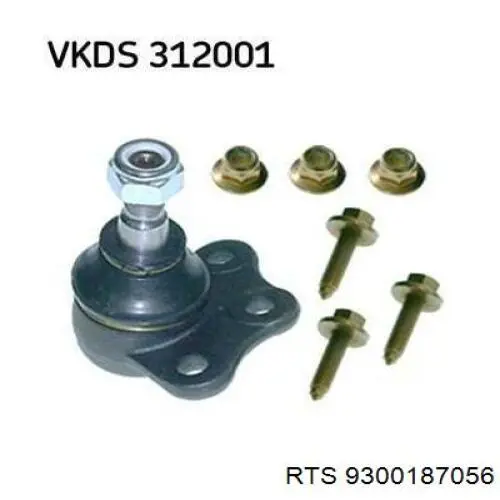 Sworzeń wahacza dolny RTS 9300187056 cena, od 11,44 USD