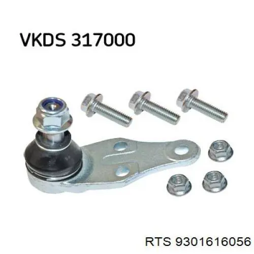 Sworzeń wahacza dolny RTS 9301616056 cena, od 19,53 USD