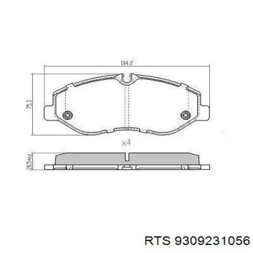 Sworzeń wahacza dolny RTS 9309231056 cena, od 20,51 USD