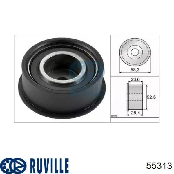 Rolka prowadząca kierunkowa paska rozrządu Ruville 55313 cena, od 14,60 USD