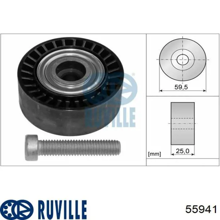 55941 Ruville Rolka napinacza paska napędowego