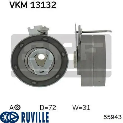 Rolka napinacza paska rozrządu Ruville 55943 cena, od 33,91 USD