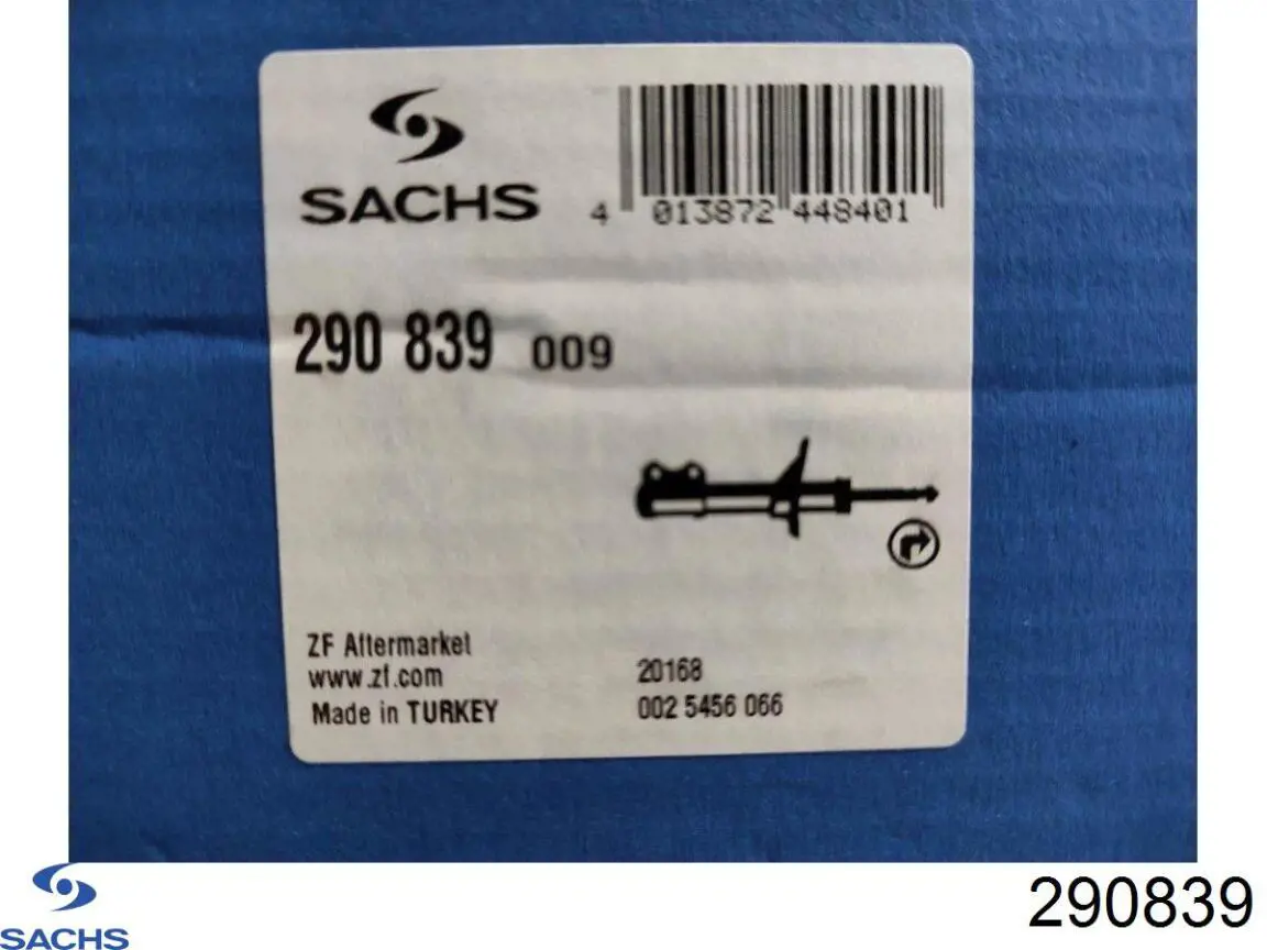 Do koszyka 290839 Sachs Amortyzator przedni prawy