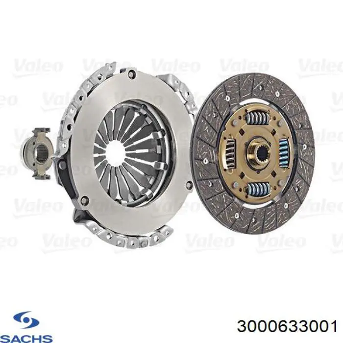 Zestaw sprzęgła (3 części) Sachs 3000633001 cena, od 51,32 USD