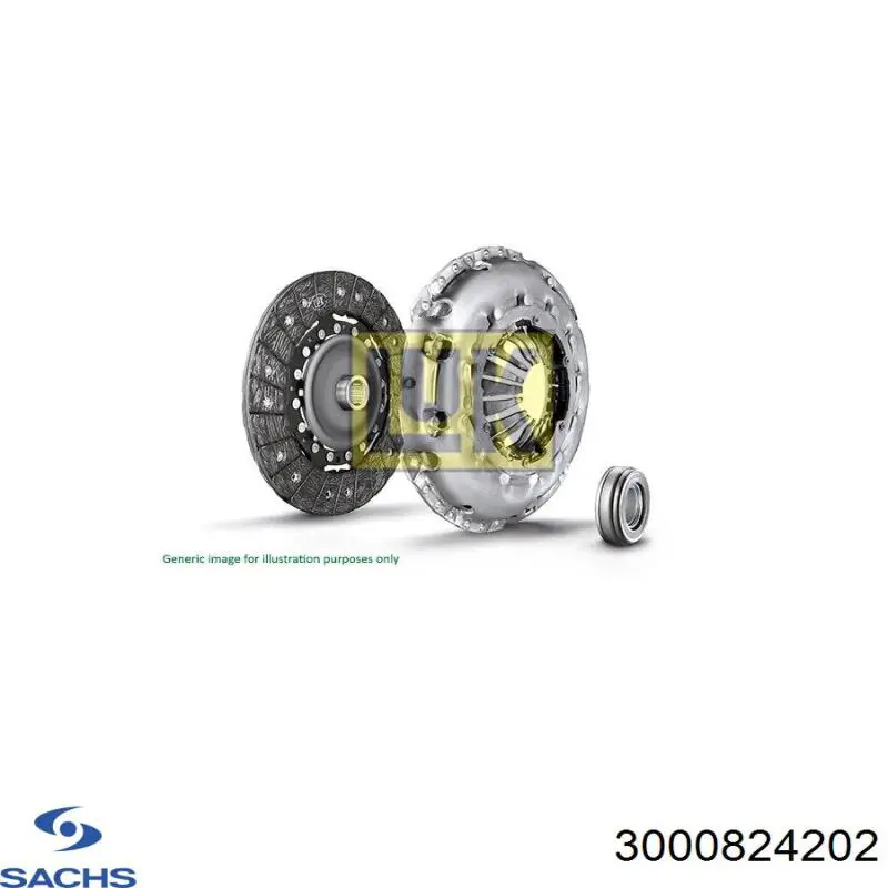 Zestaw sprzęgła (3 części) Sachs 3000824202 cena, od 249,71 USD