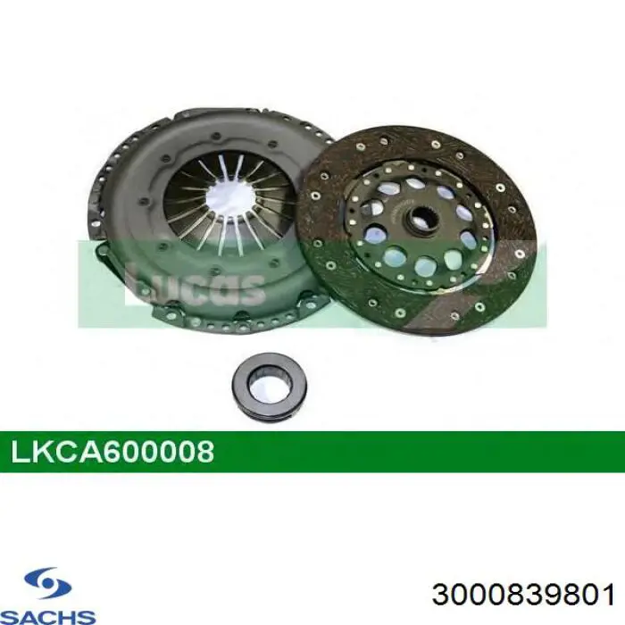 Zestaw sprzęgła (3 części) Sachs 3000839801 cena, od 118,74 USD