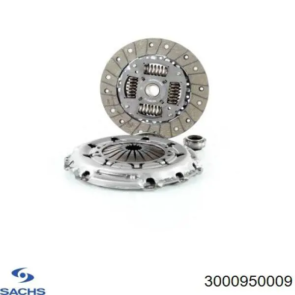 Zestaw sprzęgła (3 części) Sachs 3000950009 cena, od 84,42 USD