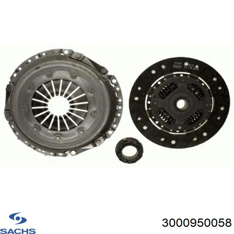 Zestaw sprzęgła (3 części) Sachs 3000950058 cena, od 226,70 USD