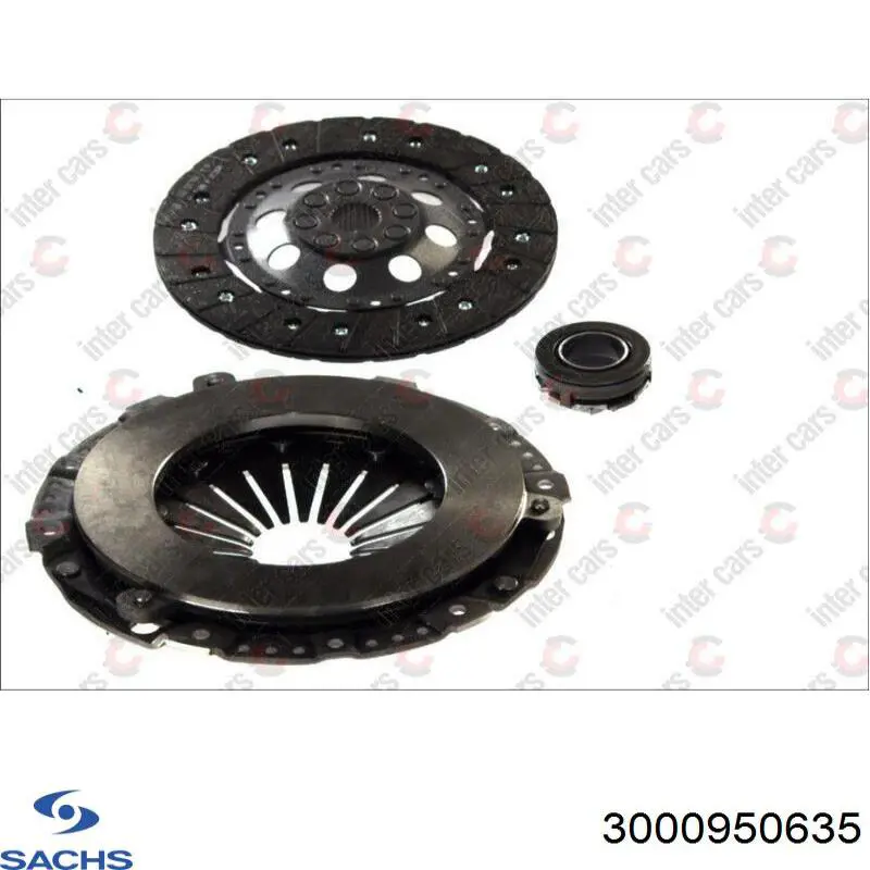 Zestaw sprzęgła (3 części) Sachs 3000950635 cena, od 412,10 USD