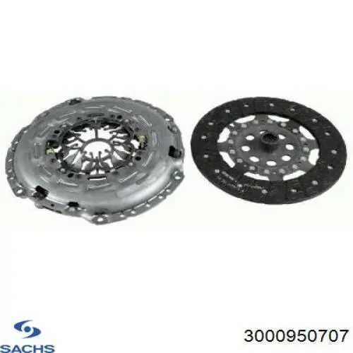 Zestaw sprzęgła (3 części) Sachs 3000950707 cena, od 192,94 USD