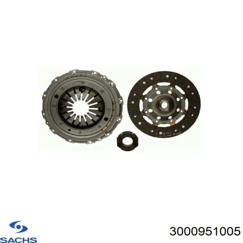 Zestaw sprzęgła (3 części) Sachs 3000951005 cena, od 135,75 USD
