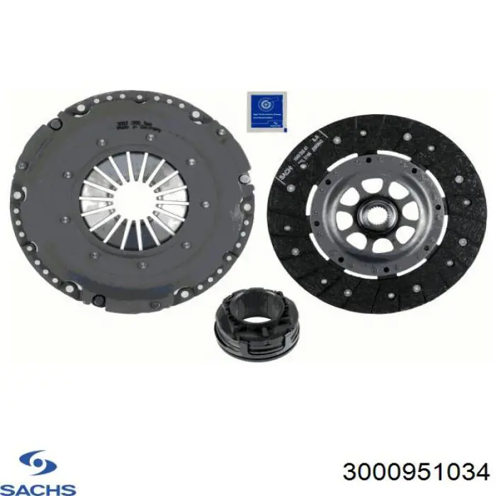 3000 951 034 Sachs zestaw sprzęgła (3 części)