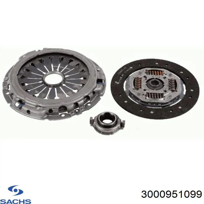 Zestaw sprzęgła (3 części) Sachs 3000951099 cena, od 192,26 USD