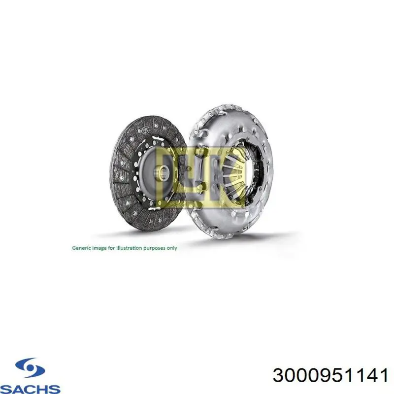 3000 951 141 Sachs zestaw sprzęgła (3 części)