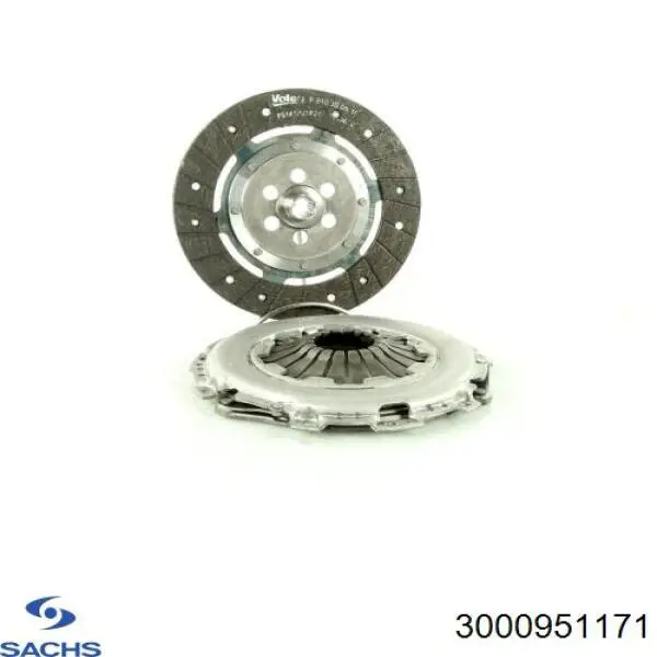 Zestaw sprzęgła (3 części) Sachs 3000951171 cena, od 112,81 USD
