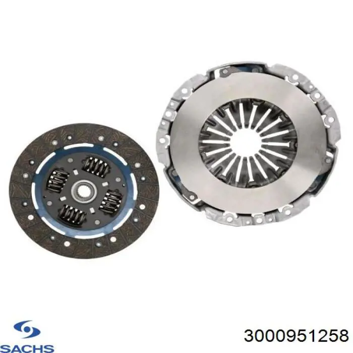 Zestaw sprzęgła (3 części) Sachs 3000951258 cena, od 152,09 USD