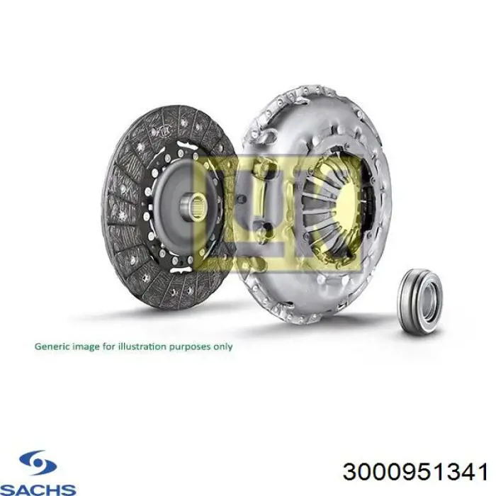 Zestaw sprzęgła (3 części) Sachs 3000951341 cena, od 144,92 USD