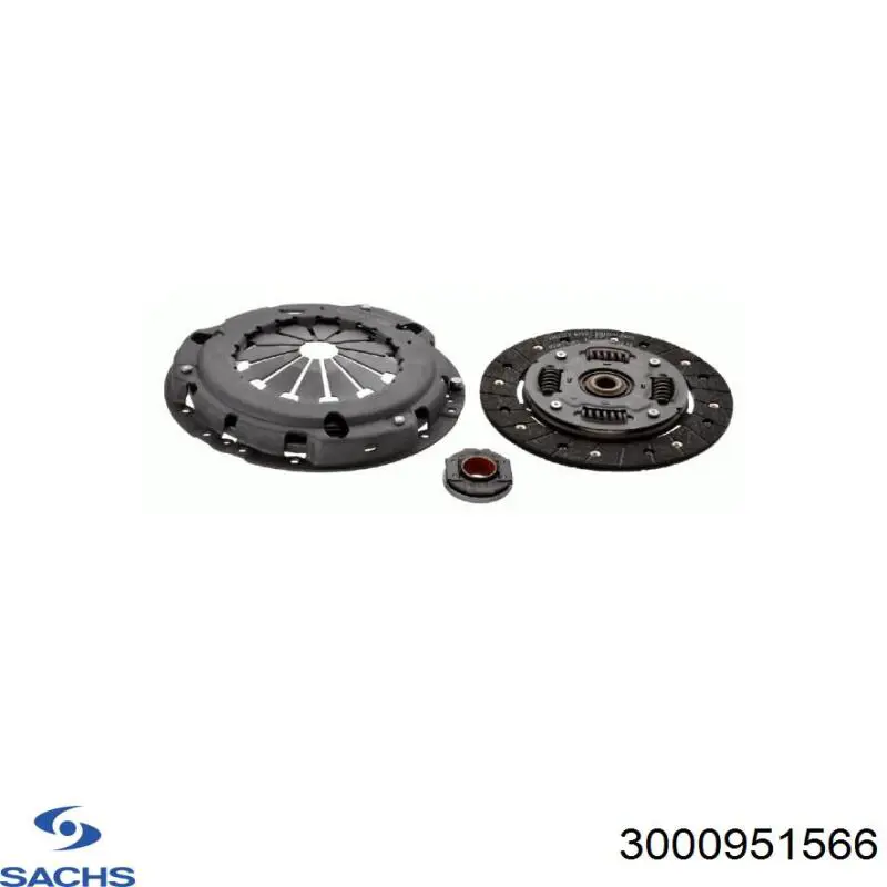 Zestaw sprzęgła (3 części) Sachs 3000951566 cena, od 102,53 USD