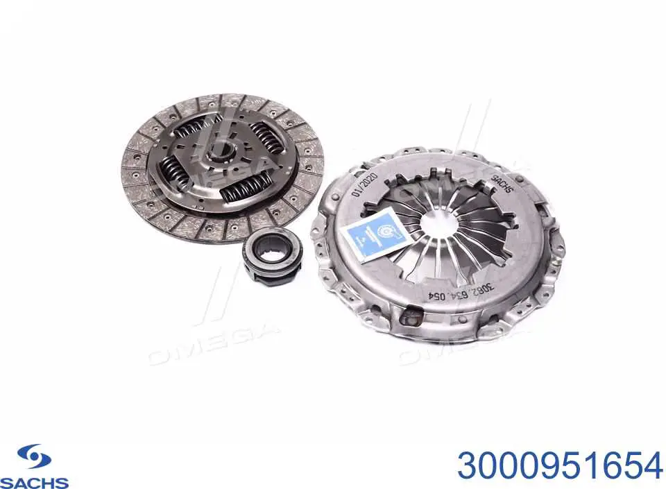 3000 951 654 Sachs zestaw sprzęgła (3 części)