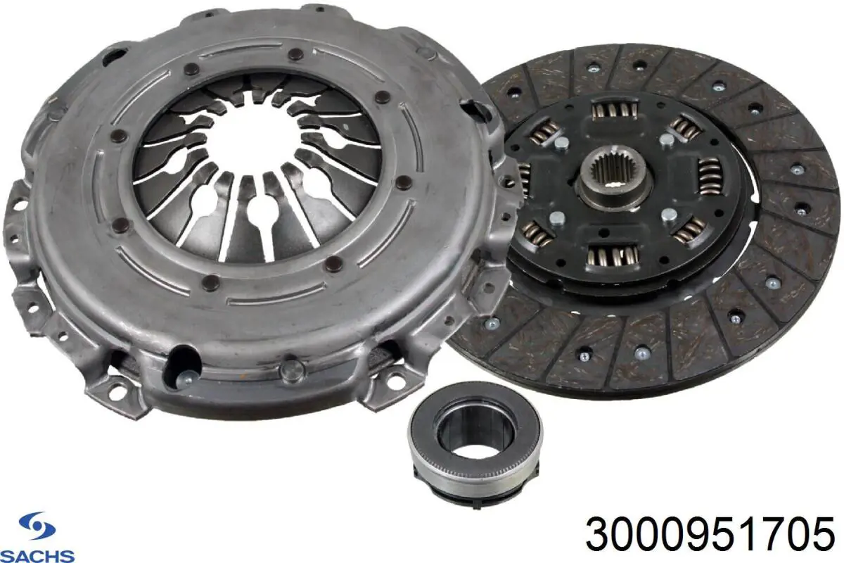 Zestaw sprzęgła (3 części) Sachs 3000951705 cena, od 250,37 USD