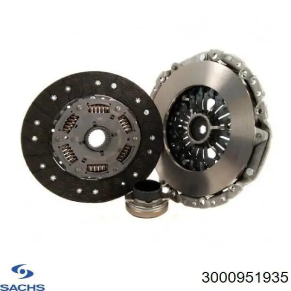 Zestaw sprzęgła (3 części) Sachs 3000951935 cena, od 149,83 USD