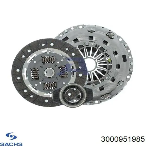 Zestaw sprzęgła (3 części) Sachs 3000951985 cena, od 103,86 USD