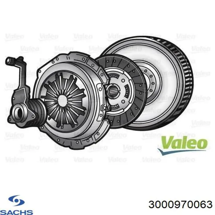 Zestaw sprzęgła (3 części) Sachs 3000970063 cena, od 170,21 USD